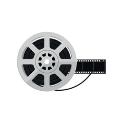 Obraz premium Vintage Film Reel with Unspooling Strip.