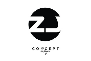 ZJ Creative Negative Space Circle Monogram Logo Design