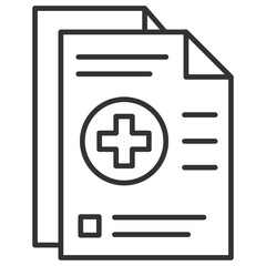 Fototapeta premium Prescription Outline Icon