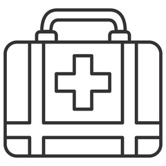 Obraz premium Firs Aid Kit Outline Icon