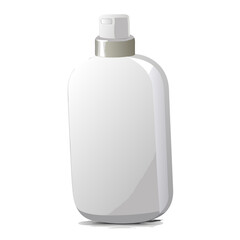 white plastic shampoo bottle