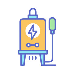 Obraz premium Illustration of a colorful water heater on transparent background