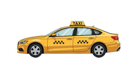 Fototapeta premium Yellow Taxi Car Illustration 1.