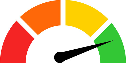 speedometer icon. speed indicator icon. car speed icon. performance concept icon sign symbol collections, vector illustration.Speedometer, Credit Score and Level Measure Icon Vector Design.