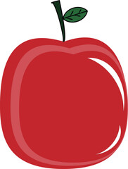 red apple vector illustration
