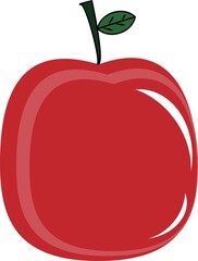 red apple vector illustration