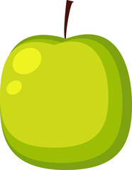 vector illustration of a green apple