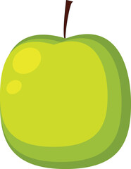 vector illustration of a green apple