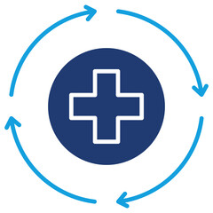 Obraz premium Healing Flat Blue Icon