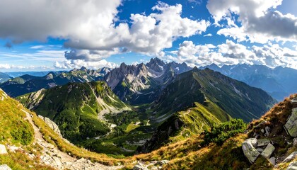 Obraz premium Majestic Mountain Range Panorama.