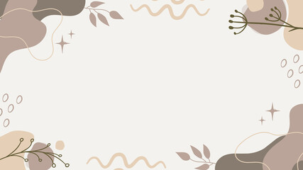 Background with a floral frame and guitar illustration