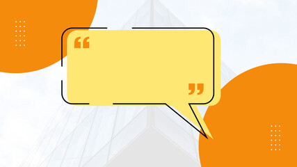 Yellow speech bubble vector design with blank template for web and business use