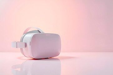 Modern VR Headset on Reflective Surface - Technology and Innovat