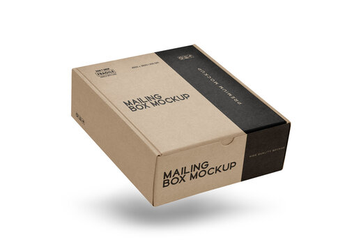 Kraft Mailing Box Mockup