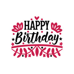 Elegant flowing serif typography for a happy birthday celebration