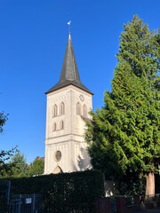 Fototapeta premium Evangelical Church in Ludinghausen, North Rhine Westphalia, Germany