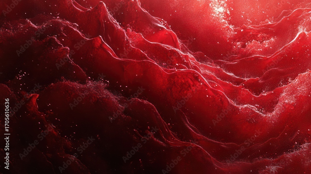 Poster abstract red fluid textures, dynamic waves. possible use background image, wallpaper