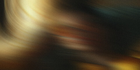 Abstract swirling golden and dark brown textures create a sense of depth and mystery, with subtle hints of red and blue