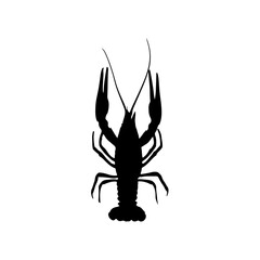 silhouette of a lobster