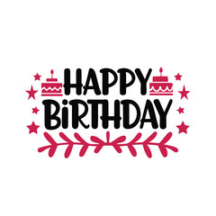 Bold typographic design for a happy birthday celebration