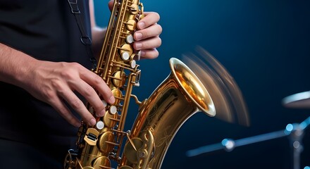 Obraz premium Jazz Saxophone in Motion 
