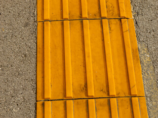 Textured path of urban accessibility.