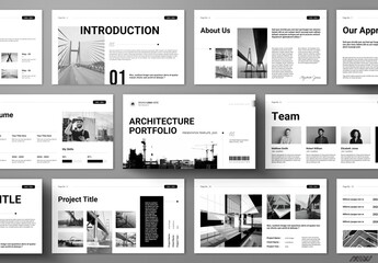 Architecture Portfolio Presentation Template Design Layout