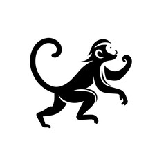 Fototapeta premium Cute Monkey Vector Illustration – Playful Jungle Animal Art