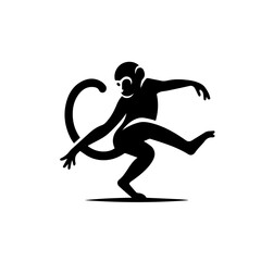 Cute Cartoon Monkey Vector – Playful Jungle Animal Illustration