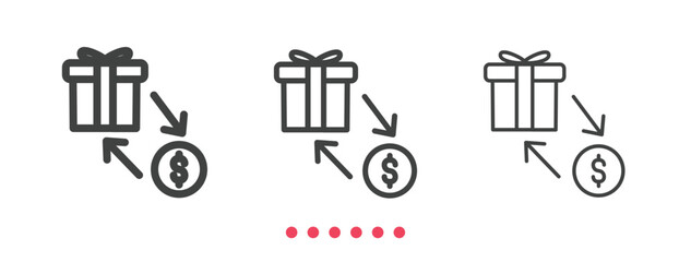 Deal icon. Thin line icon vector