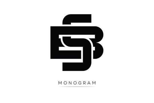 BS Creative Latter Logo. Monogram Logo Design.  Modern Minimal Initials Sing Symbol .