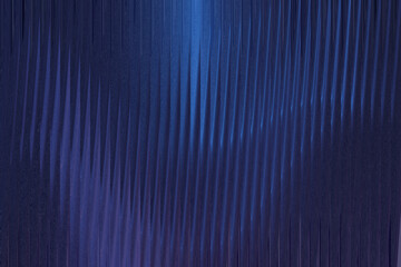 A dark blue textured background with vertical wavy lines illuminated by a soft blue light
