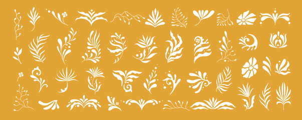 Retro groovy floral illustration in wavy and naive style. Organic shapes, vibrant flowers print for poster, social media or packaging. Botanic vector illustration