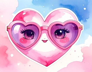 サングラスハート　Generated image