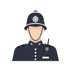british police officer a constable in traditional uniform with a bobby helmet embodying law enforcement and public safety ideal for crime-related content