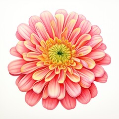 Fototapeta premium Petals illustration botanical flower.