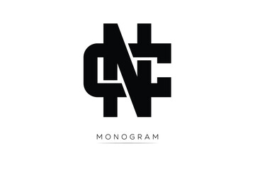 CN Creative Latter Logo. Monogram Logo Design.  Modern Minimal Initials Sing Symbol .