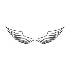 Angel wings icon vector. fly illustration sign collection. pilot symbol. wings logo.