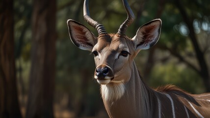 Antelope portrait in forest
