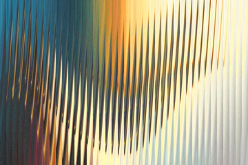 Abstract pattern of vertical lines with a gradient of colors from deep blue to golden yellow, creating a sense of depth and movement