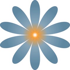 blue flower vector illustration