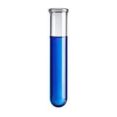 Test Tube with Blue Liquid Isolated on Transparent Background