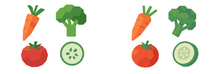 Vibrant collection of fresh healthy vegetables including carrots broccoli tomatoes and cucumber slices for a balanced and nutritious diet