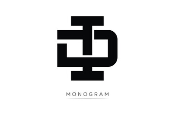 Obraz premium DI Creative Latter Logo. Monogram Logo Design. Modern Minimal Initials Sing Symbol .