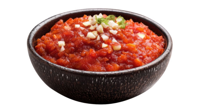 Traditional Indian sweet dessert gajar ka halwa made with grated carrots milk sugar dry fruits isolated on white background