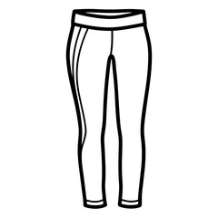 Leggings pant line art vector