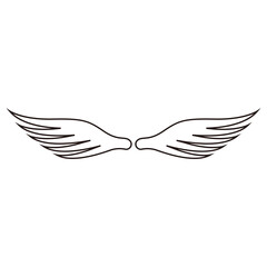 Angel wings icon vector. fly illustration sign collection. pilot symbol. wings logo.