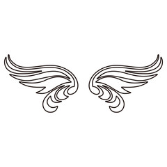 Angel wings icon vector. fly illustration sign collection. pilot symbol. wings logo.