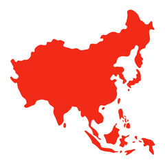 Fototapeta premium Map of Asia Pacific. Vector illustration.