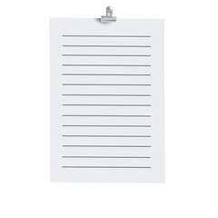 Clipboard with blank paper
